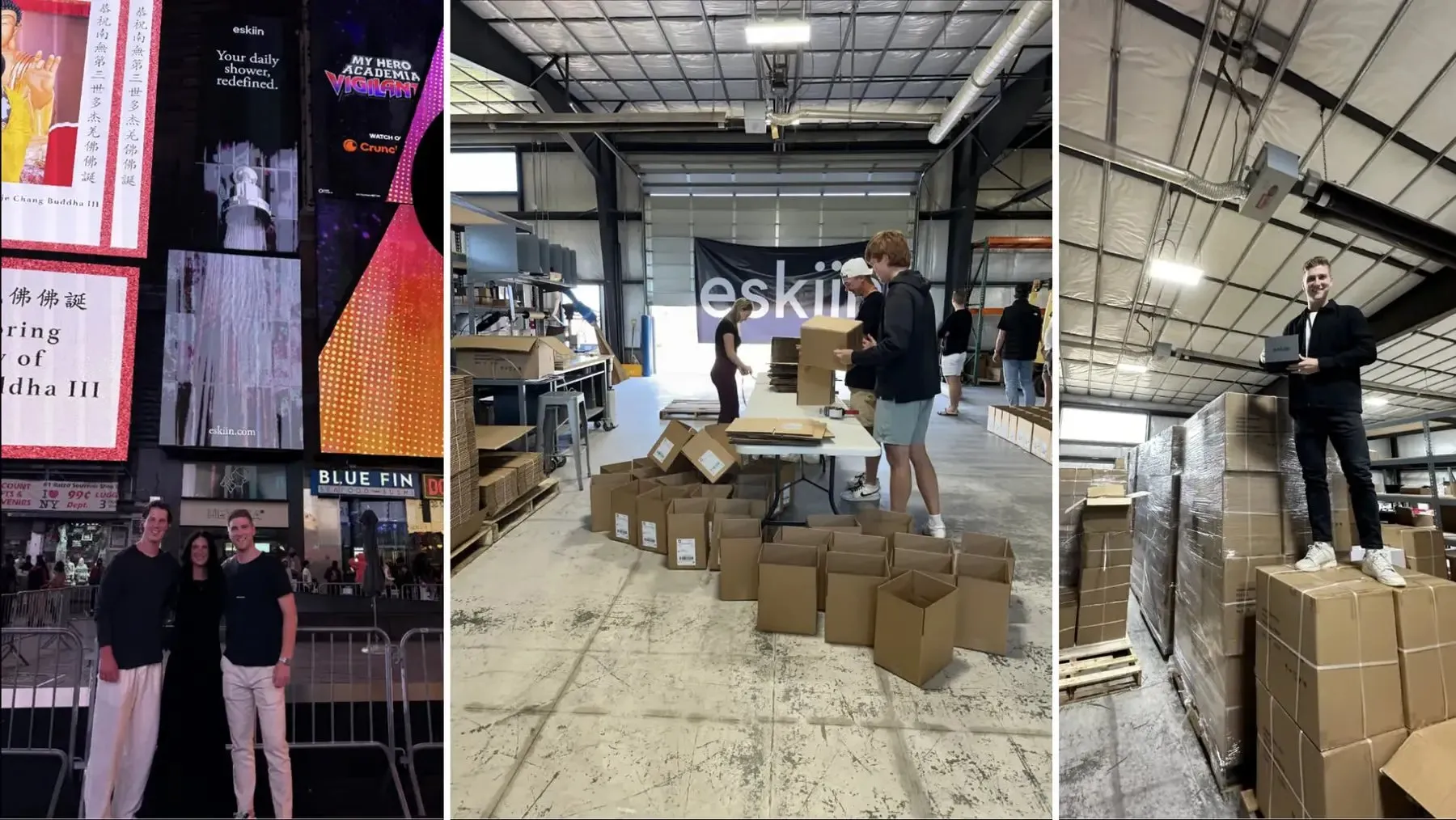 Wes, Maddie, and Marc co-founders of eskiin